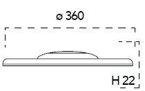 Pannello LED Ø36cm 38W CCT