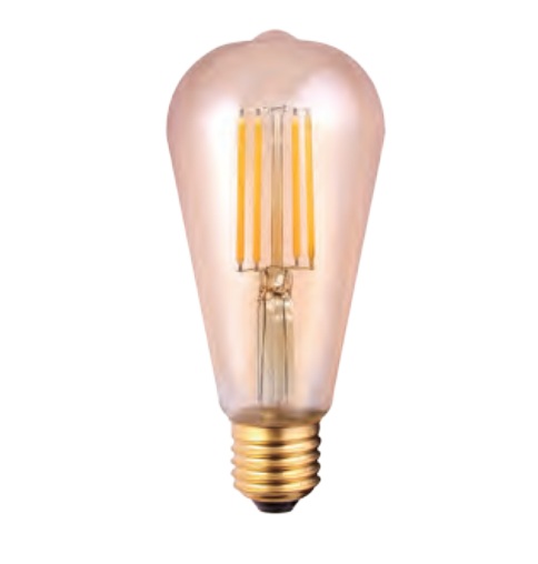 LED E27 ST64 Vintage amber 6,5W 2200K