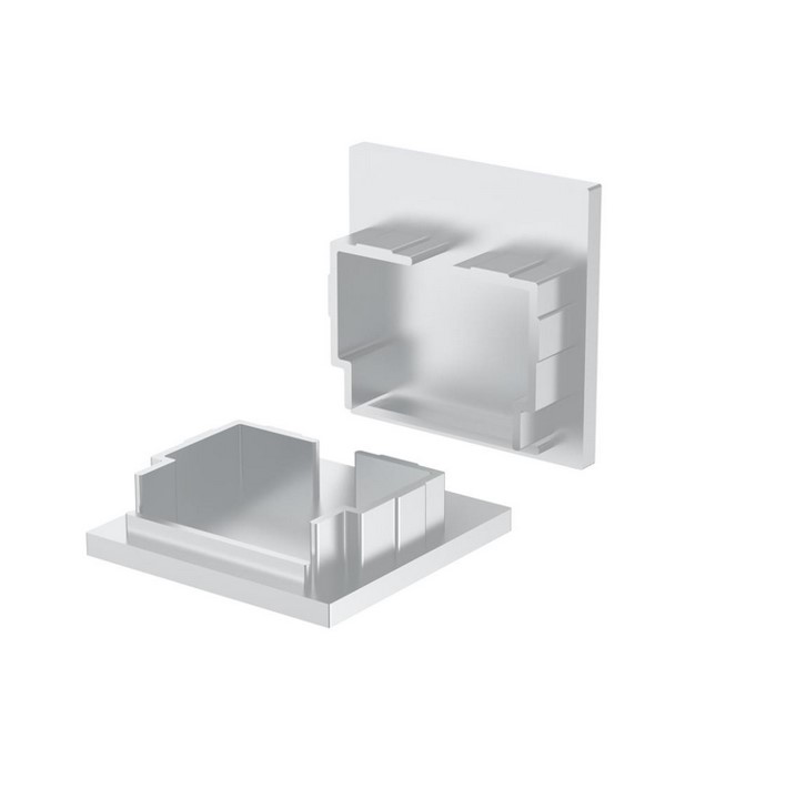 Tappi terminali in alluminio per profilo 25x25mm