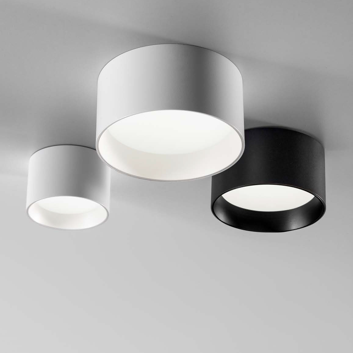 Plafoniera LED bianca – ottica opale arretrata