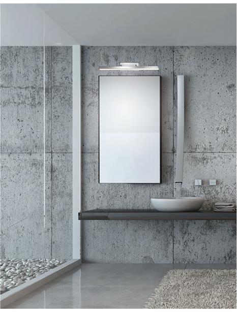 Luce a specchio a LED cromata 49cm