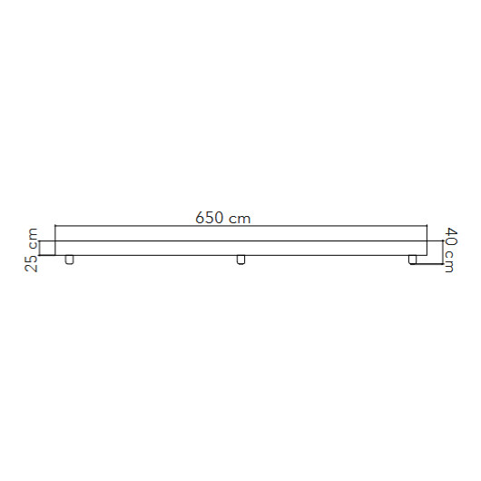 Baldacchino 65cm 3 fiamme
