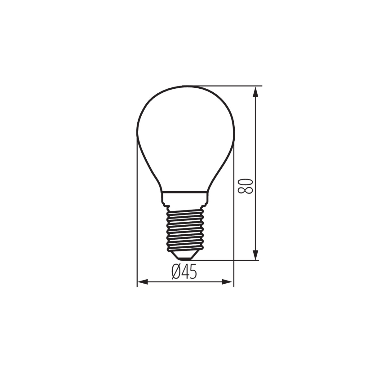 LED E14 Miniglobe Vintage 4,5W 2700K