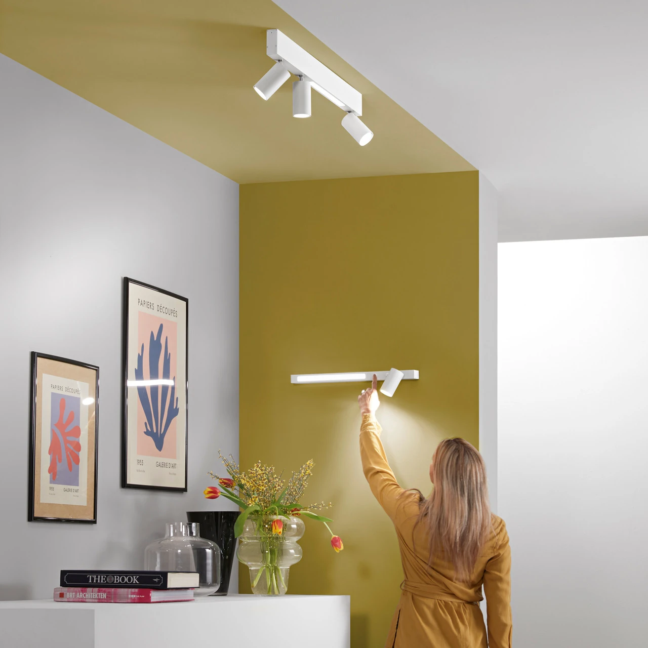 Strahler LED + 3xGU10 Weiß