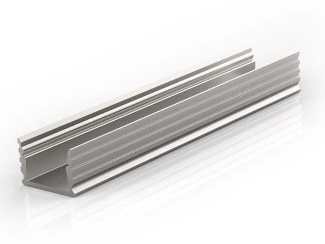 Profilo LED PREMIUM scanalato 19x13 alluminio con cover opale