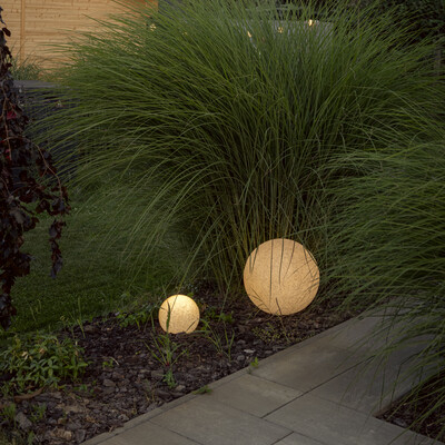 Lampada a sfera effetto granito Ø30cm IP65