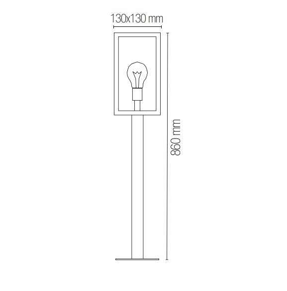 Paletto luminoso E27 86cm bianco