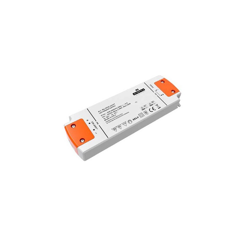 Driver LED Slim 24V 50W TRIAC piatto