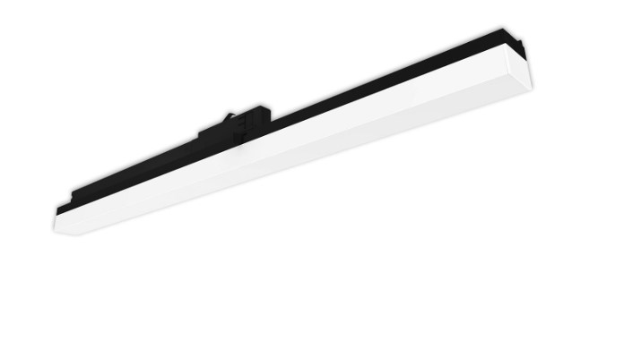 Luce lineare LED 3PH 60cm 20W 4000K nero