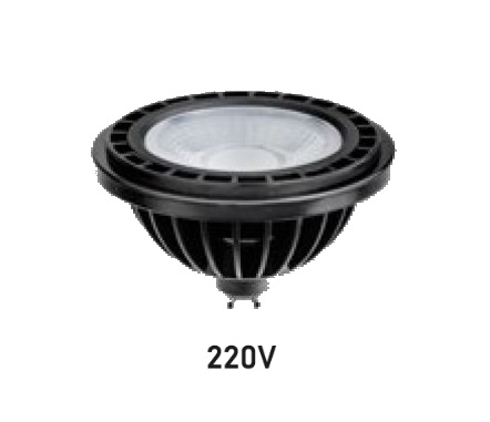 LED ES111 15W 3000K DIMM schwarz