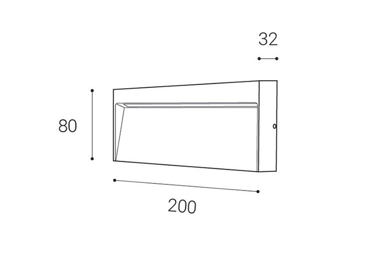 Applique LED IP54 antracite 20cm