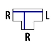 Connettore "T" R/R/L nero 3PH