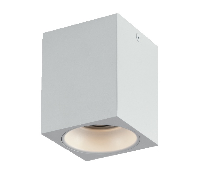 Faretto da superficie GU10 8x8 bianco da incasso