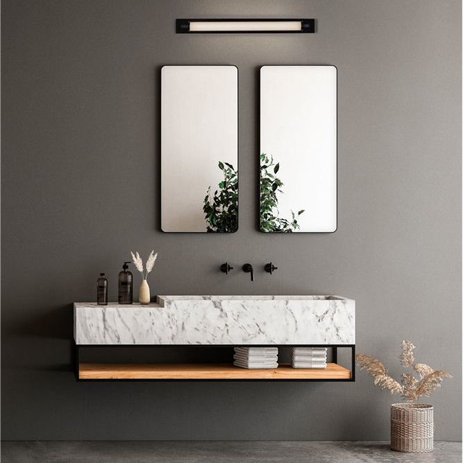 Lampada a specchio LED nero IP44