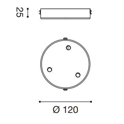 Baldachin Ø12 3-flammig