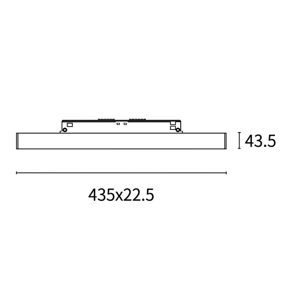 Lampada 48V 44cm 3000K lente ottica