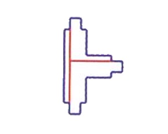 Raccordo a T nero sinistro 3PH