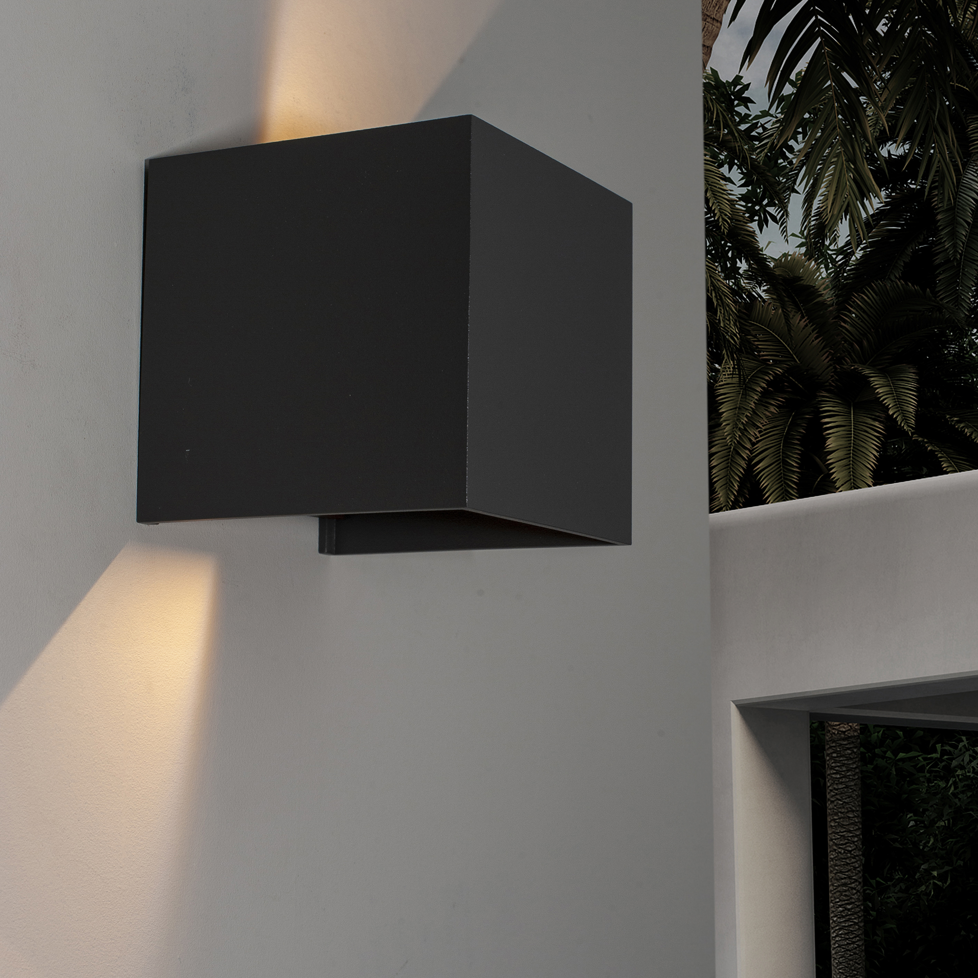 Applique LED cubo nero