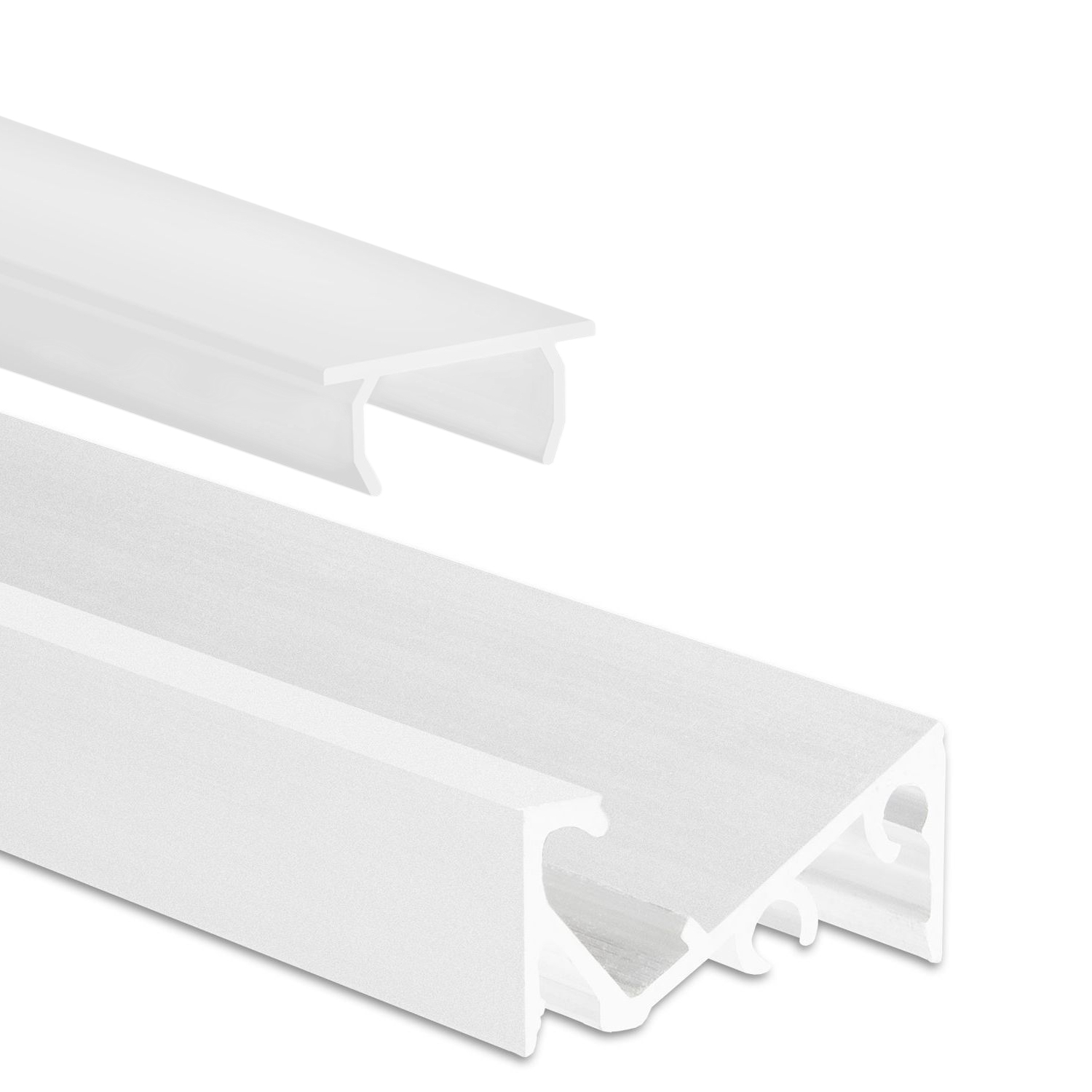 Profilo LED 42° bianco + cover opale