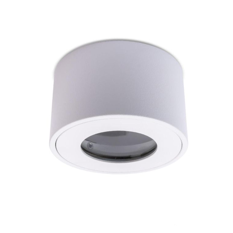 Faretto da superficie piatto bianco IP44