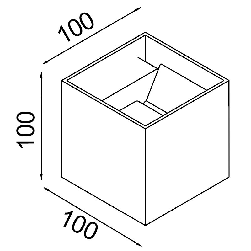 Wandleuchte LED Kubus Gold