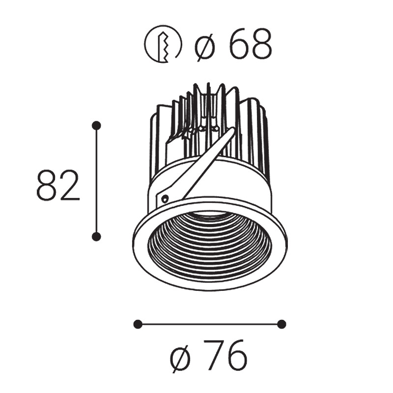 Faretto da incasso LED IP54 bianco da incasso