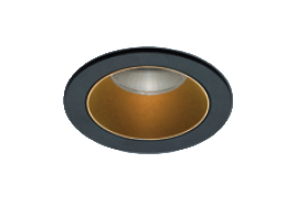 Faretto da incasso GU10 decentrato nero/oro Ø80mm