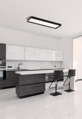 Plafoniera LED 120x30 nero 3000K