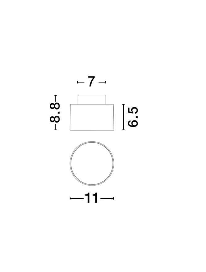 Faretto da superficie LED Ø110mm Bianco
