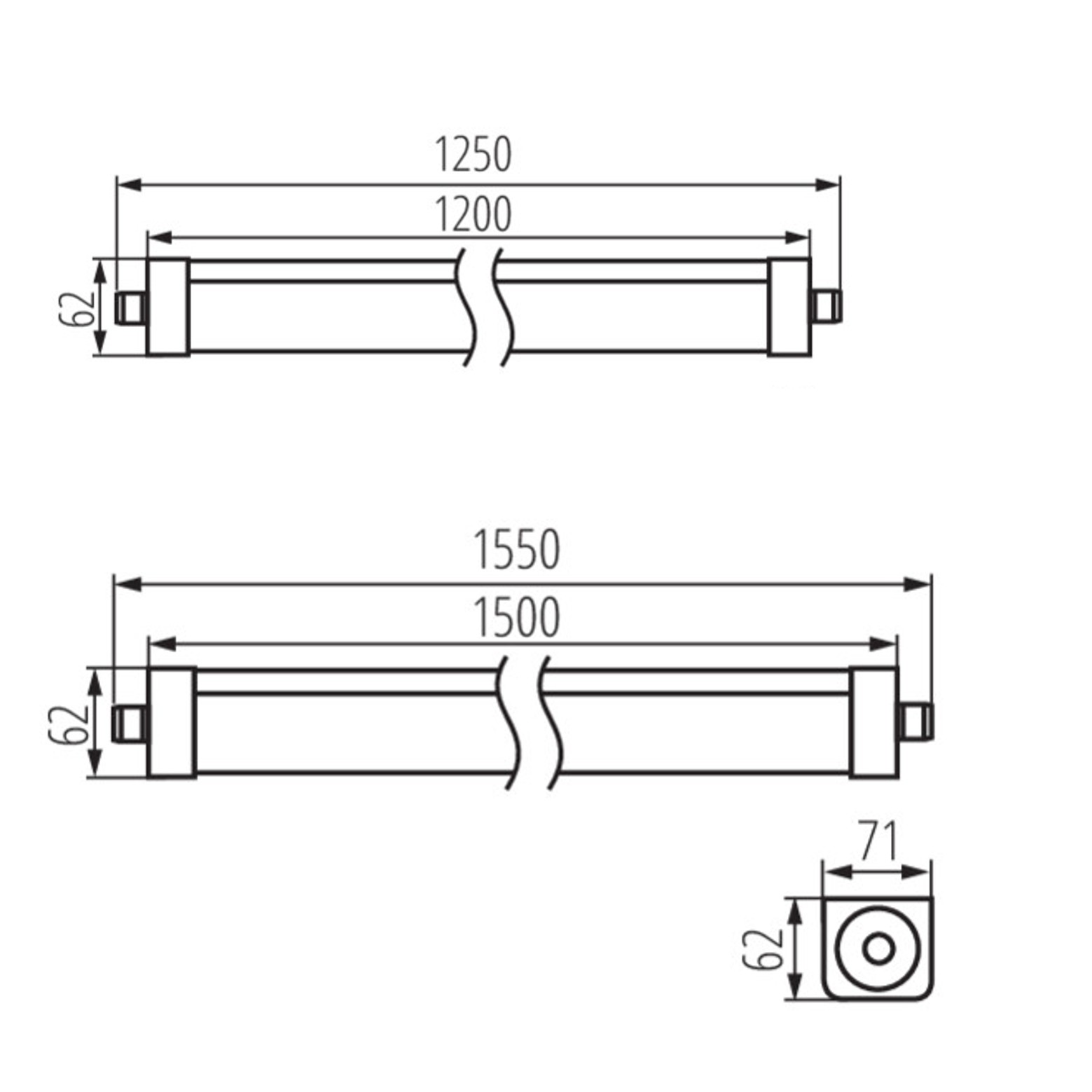 LED Strong Feuchtraumleuchte IP65
