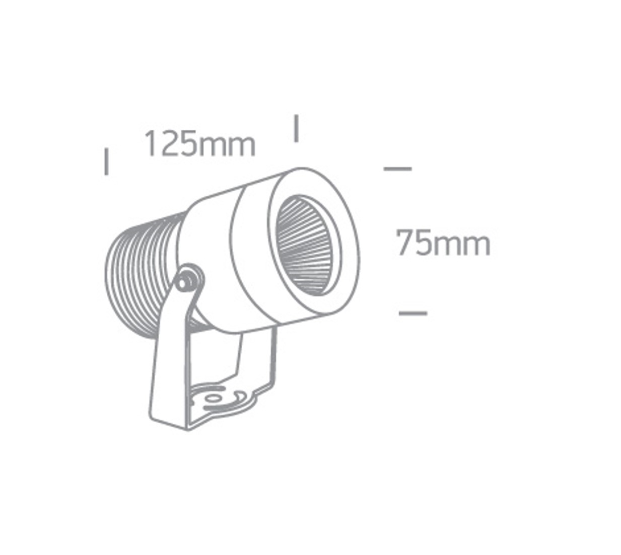 Faretto a spina LED bianco IP65 10W