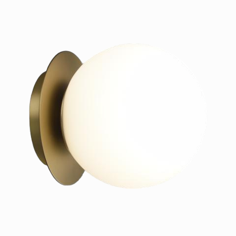 Lampada da parete in vetro/oro Ø12cm E27