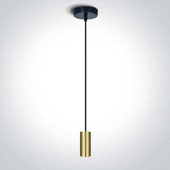 pendolo ottone spazzolato E27 metallo