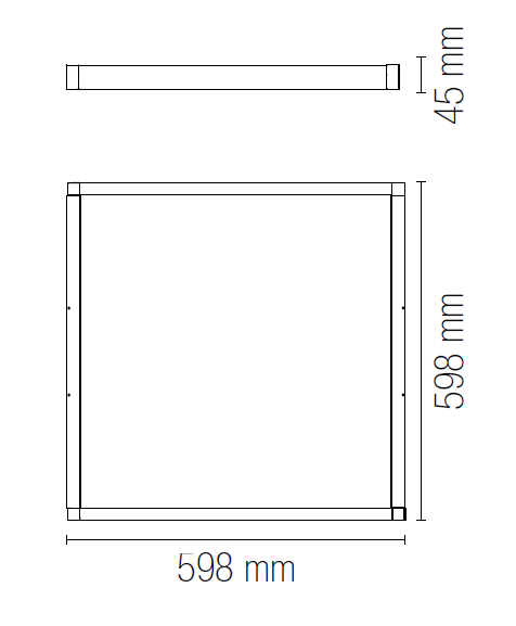 cornice di montaggio bianca 60x60