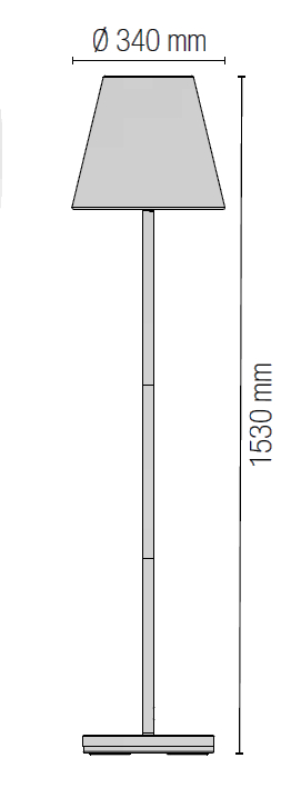 Lampada da terra E27 da esterno 153cm