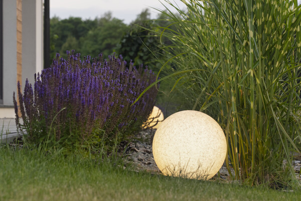 Lampada a sfera effetto granito Ø49cm IP65