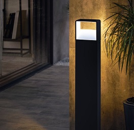 Paletto luminoso LED nero 80cm IP65