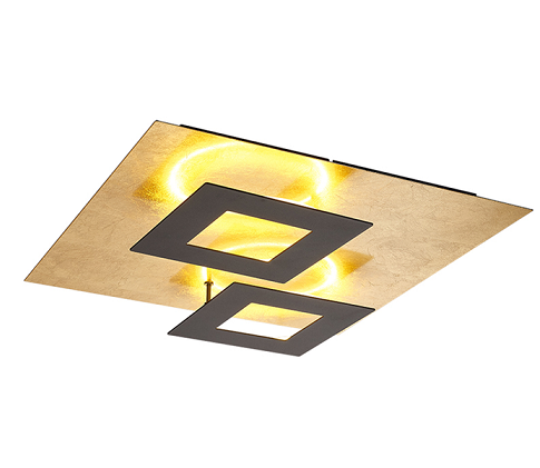 Luce LED nero/oro 50x50