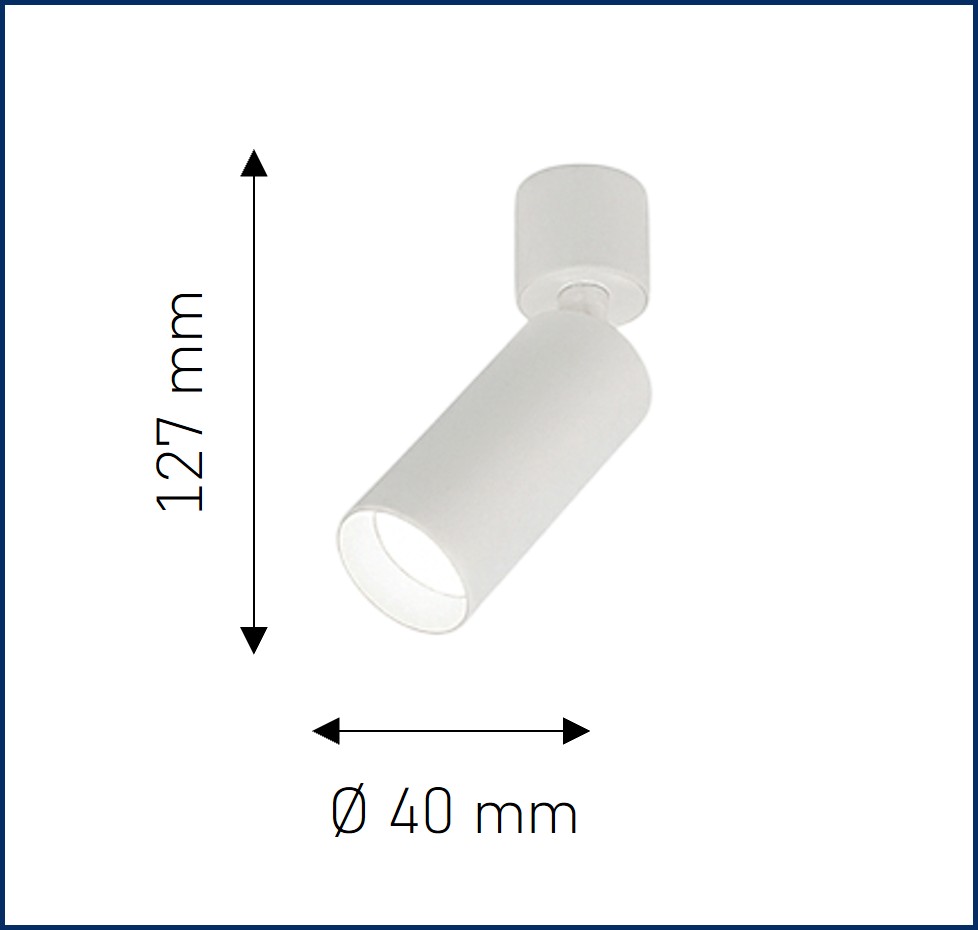 faretto 1xGU10 mini bianco