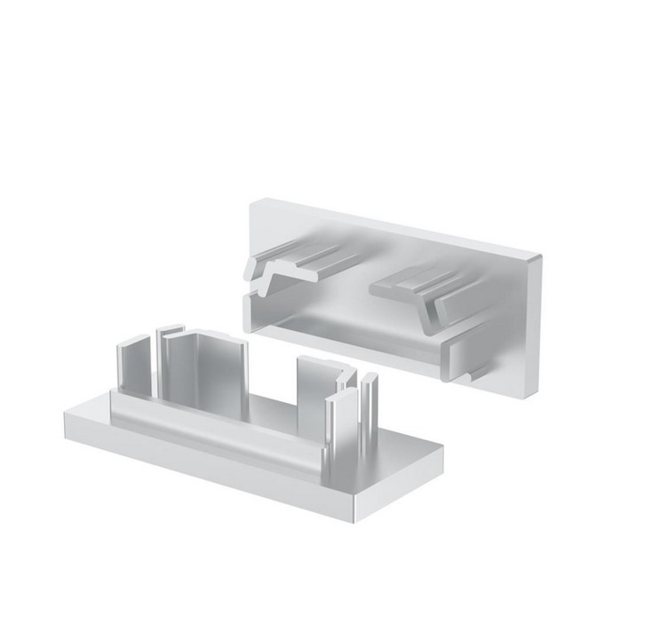 Tappi terminali in alluminio per profilo 25x10mm