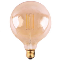 LED E27 G125 Globe Vintage amber 6,5W 2200K