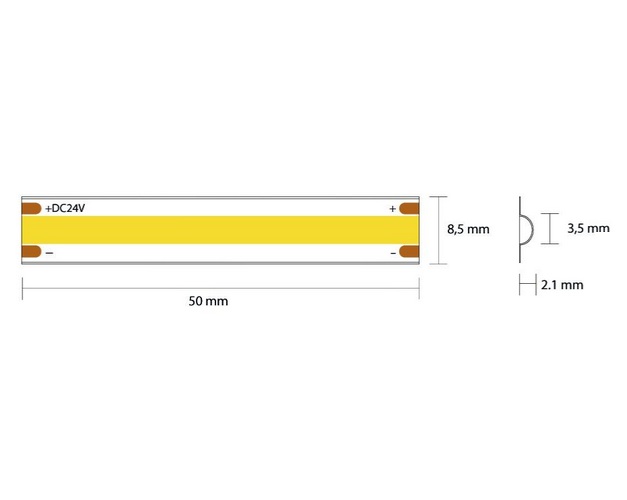 Striscia LED COB 10W IP65 24V Striscia LED COB 10W IP65 24V