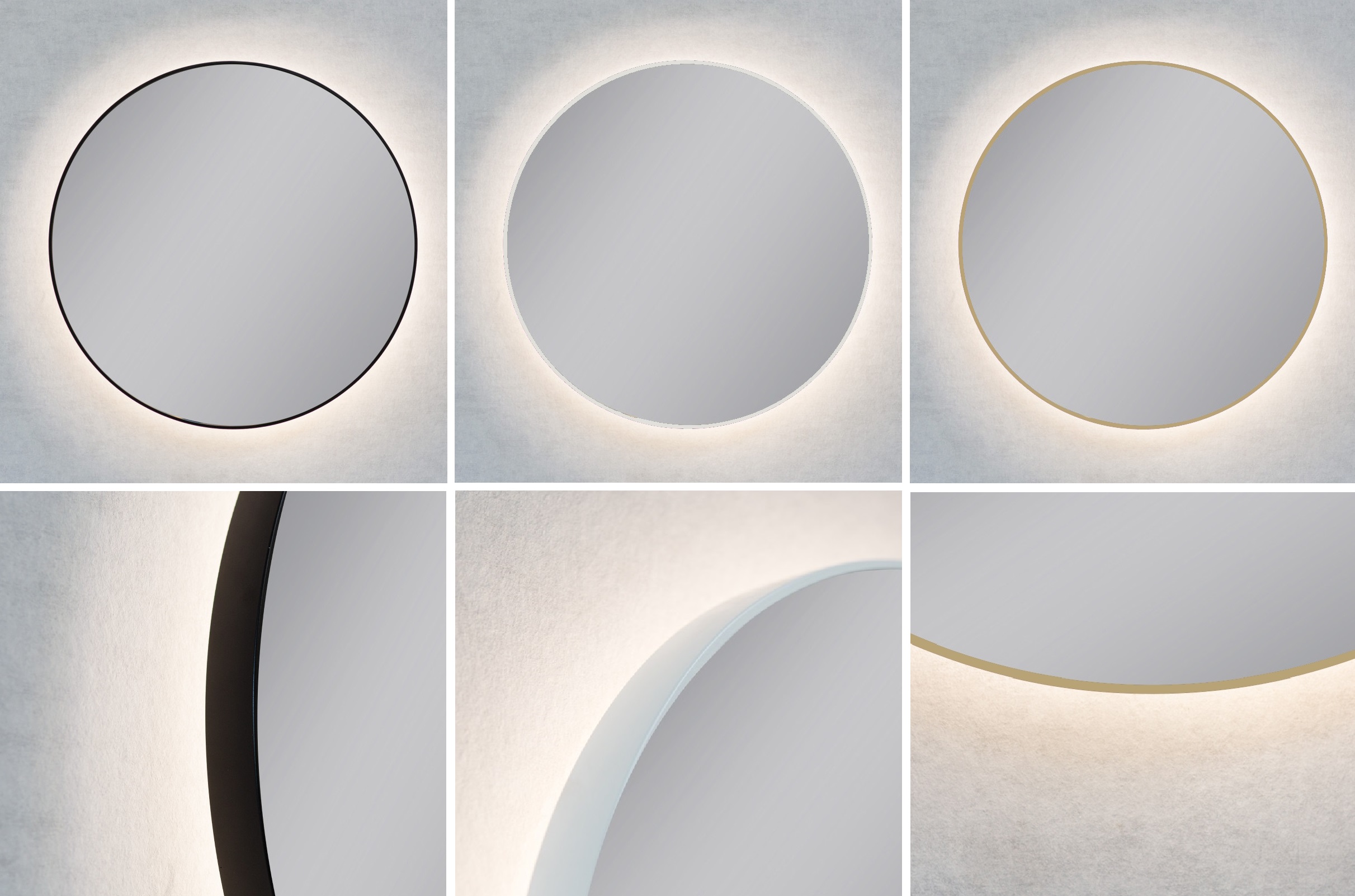 Specchio LED con cornice - indiretto