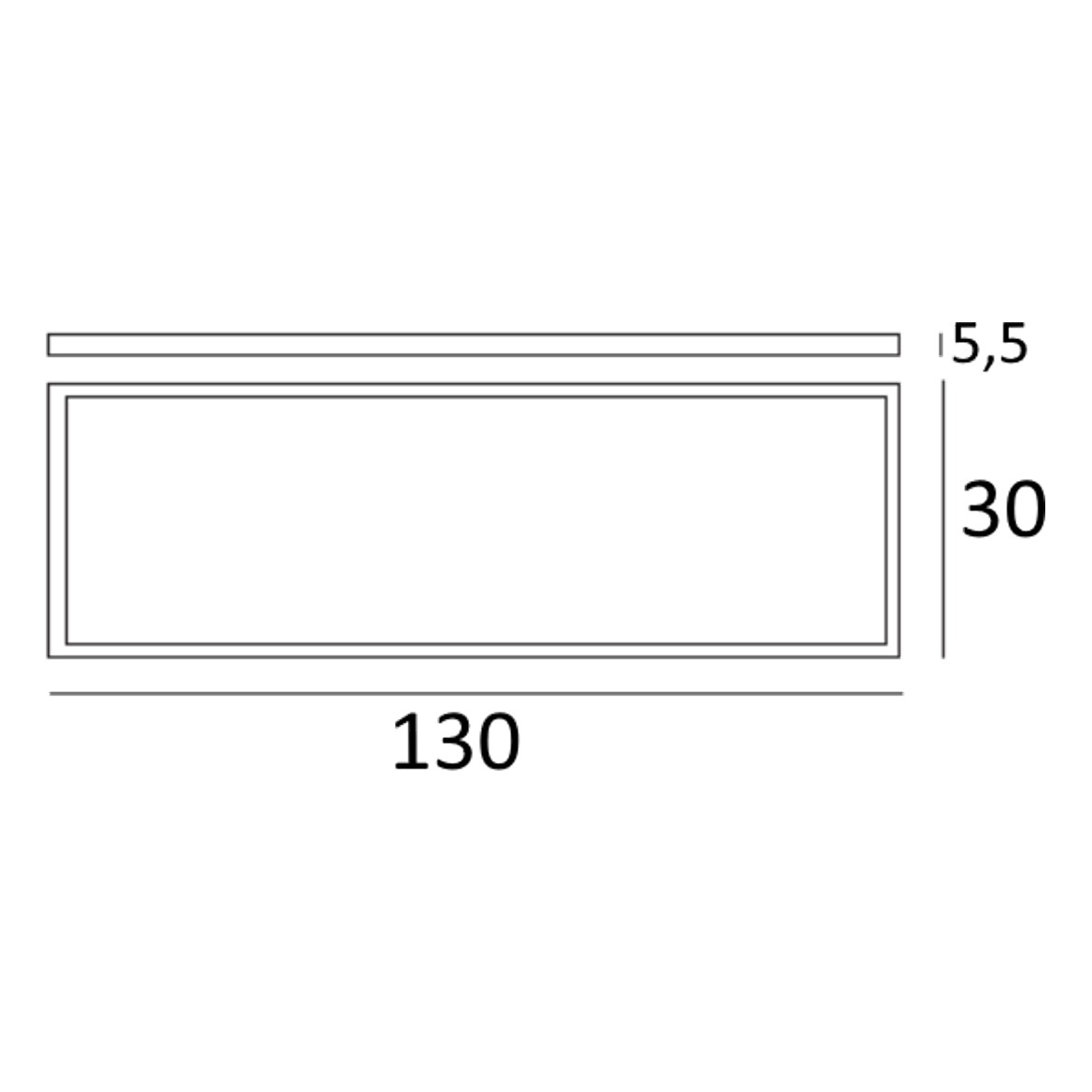 Rasterleuchte LED Aufputz 130x30