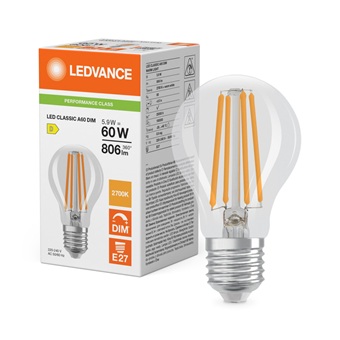 LED E27 A60 Vintage 5,9W 2700K dimmerabile