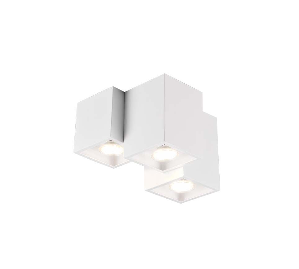 faretto da superficie bianco 3xGU10