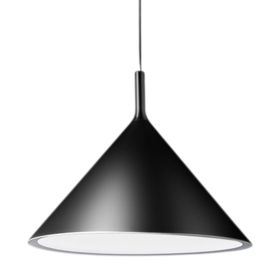 Lampada a sospensione E27 conica nera