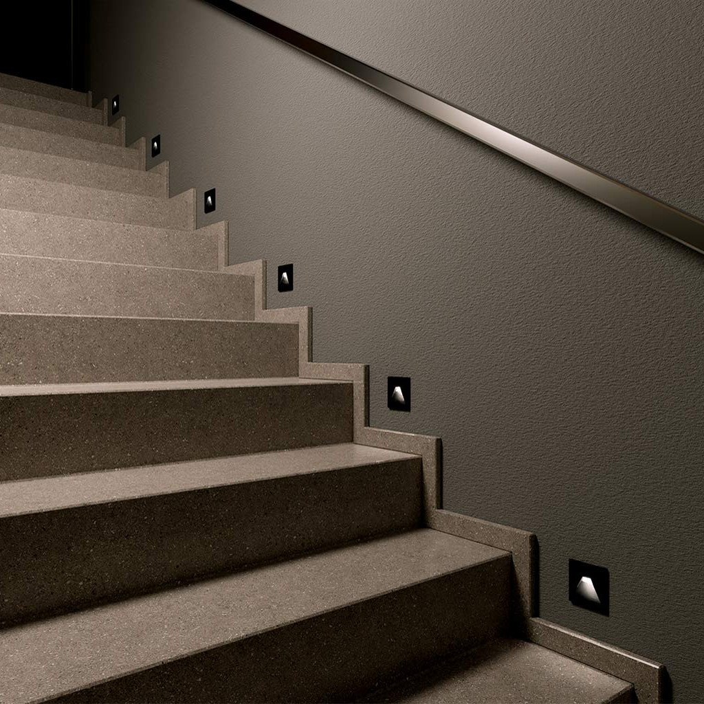 LED incasso parete IP44 CCT nero