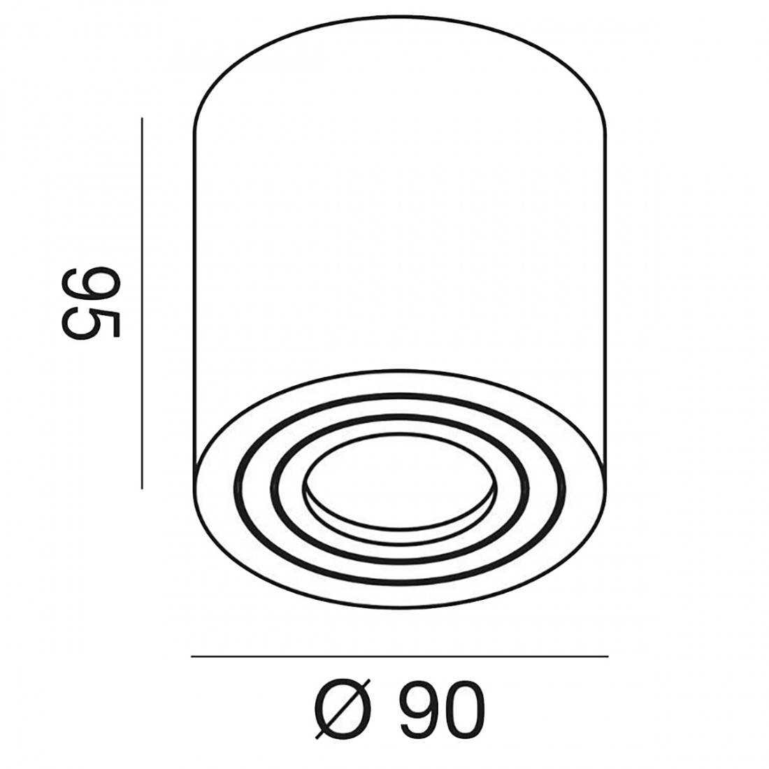 faretto da superficie GU10 IP65 antracite