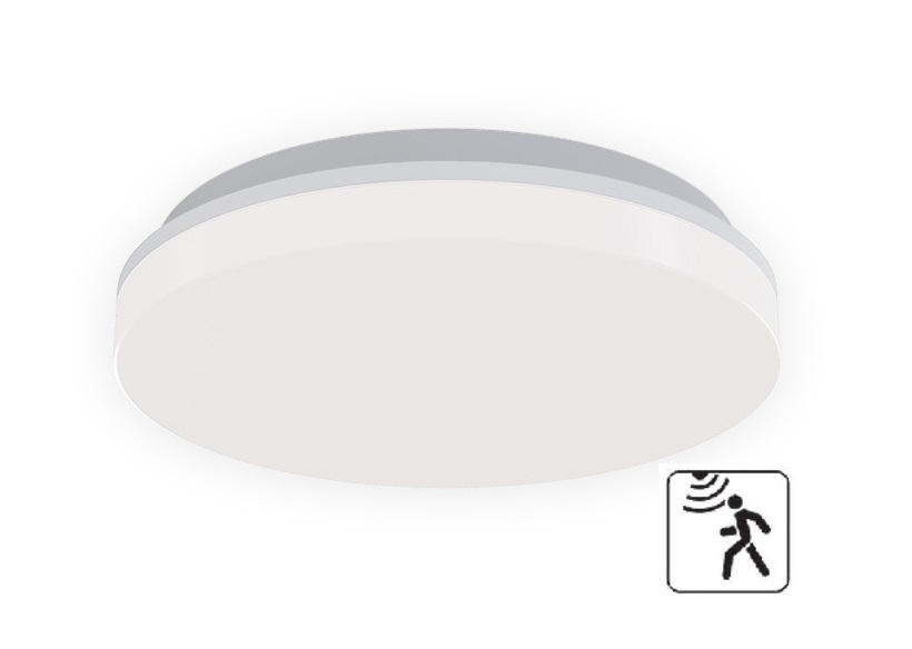 Plafoniera LED con sensore Ø28 IP54 bianco